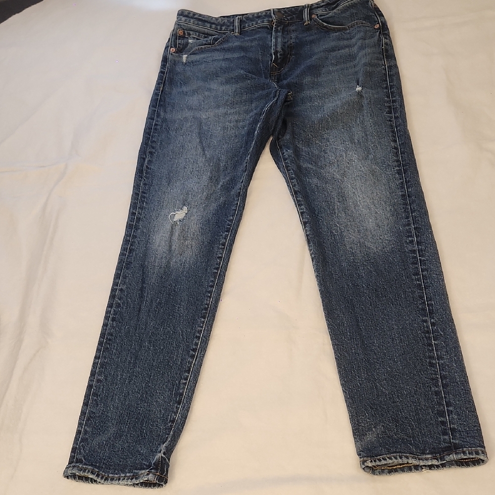 American Eagle Outfitters Dark Blue Straight Leg Jeans